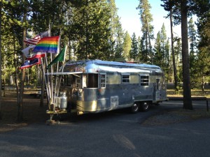 Image of the Silver Streak trailer in which artist Stefan Baumann did much of his travelling when filming The Grand View