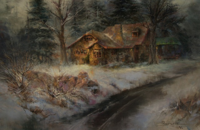 This is an image of "Strawberry Valley Inn" painted by Stefan Baumann.