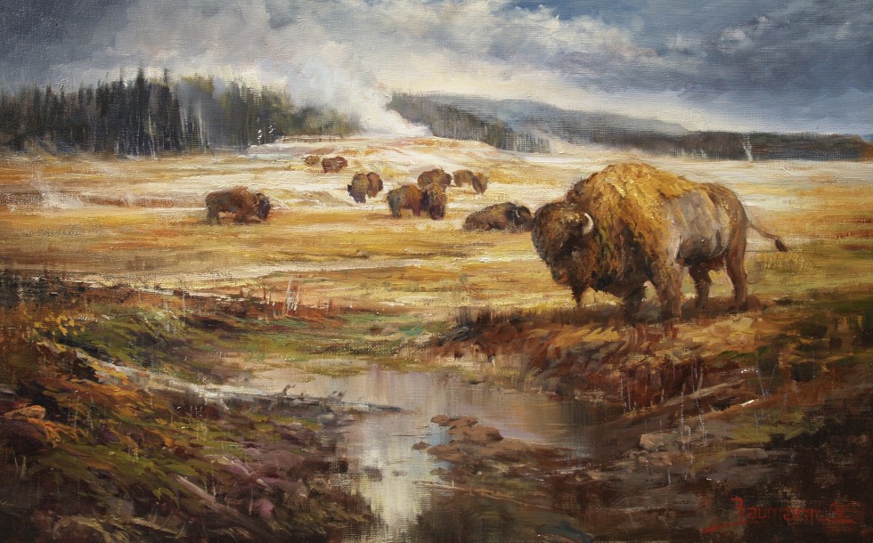 Yellowstone Painting: Equinox Congregation of Bison