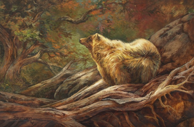 This oil painting of this brown bear in Yosemite was painted from location sketches by artist Stefan Baumann as he demonstrates the need to be ready to capture the moment.
