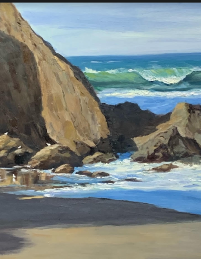 Painting by Stefan Baumann coaching student