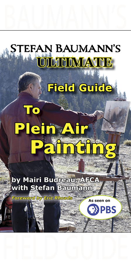 Cover of new Stefan Baumann Field Guide to Plein Air Painting with link to book page at Mairi Budreau's website